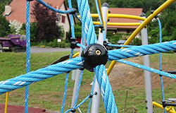 Wooden playground technical construction detail