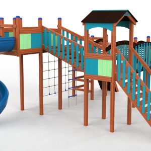 Astronomy Explorer aire de jeux en bois – vue de face