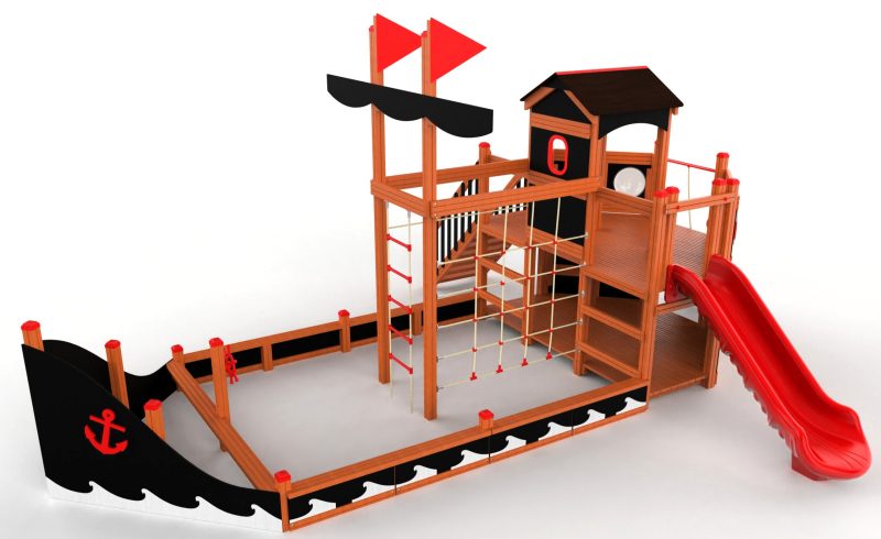 Le Bateau Earth Nature – aire de jeux naturelle en bois
