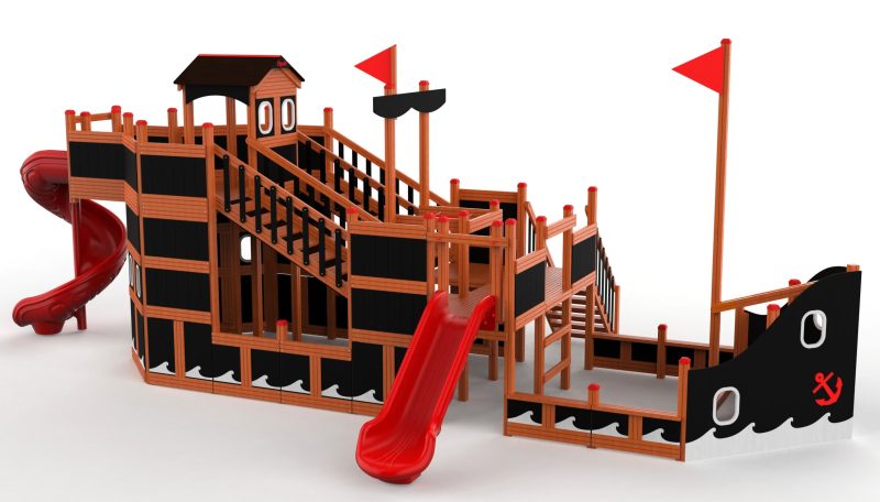 Grand Bateau Earth Nature – aire de jeux naturelle en bois