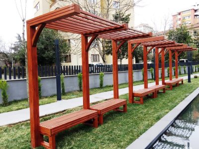 Pergola en bois et espace de détente — Elysee