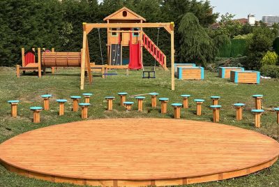 Espace de jeux et d’apprentissage en plein air en bois — Elysee